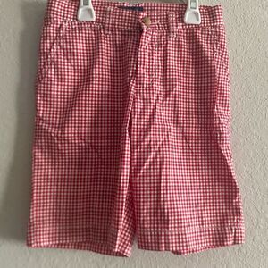Polo Ralph Lauren Red White Checkered Gingham Boy Shorts Size 7 Preppy